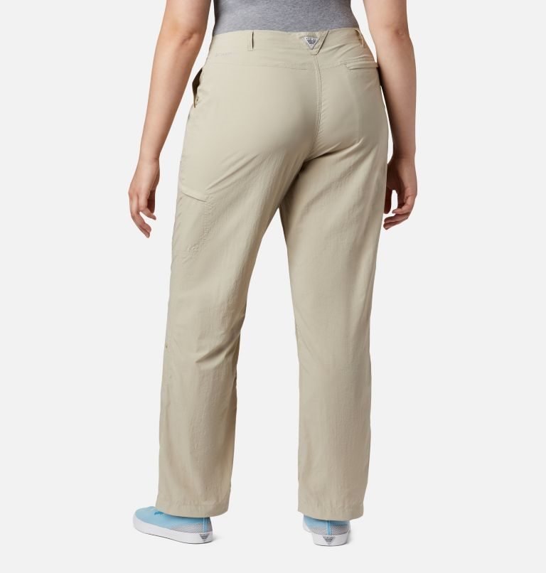 Pantaloni Columbia PFG Aruba Roll Up Dama Kaki | Plus Size MZAZ109MS